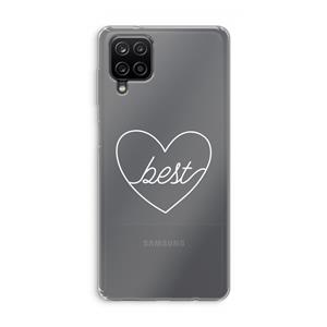 CaseCompany Best heart pastel: Samsung Galaxy A12 Transparant Hoesje