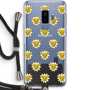 CaseCompany Leeuwenkoppen: Samsung Galaxy S9 Plus Transparant Hoesje met koord