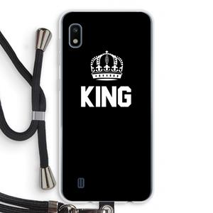 CaseCompany King zwart: Samsung Galaxy A10 Transparant Hoesje met koord