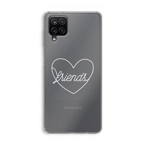 CaseCompany Friends heart pastel: Samsung Galaxy A12 Transparant Hoesje