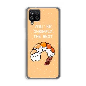 CaseCompany You're Shrimply The Best: Samsung Galaxy A12 Transparant Hoesje