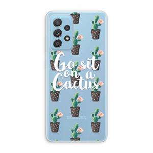 CaseCompany Cactus quote: Samsung Galaxy A73 Transparant Hoesje