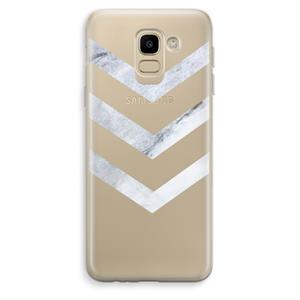 CaseCompany Marmeren pijlen: Samsung Galaxy J6 (2018) Transparant Hoesje