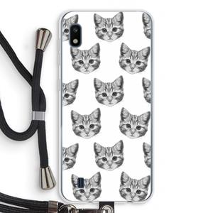 CaseCompany Kitten: Samsung Galaxy A10 Transparant Hoesje met koord