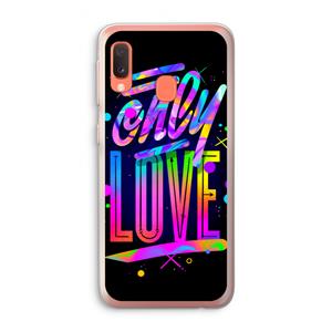 CaseCompany Only Love: Samsung Galaxy A20e Transparant Hoesje