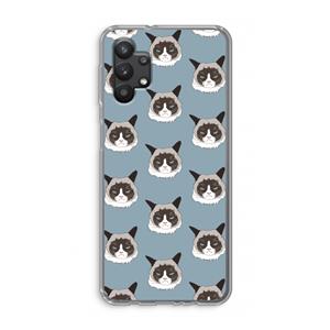CaseCompany It's a Purrr Case: Samsung Galaxy A32 5G Transparant Hoesje