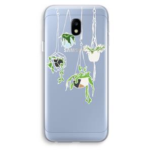 CaseCompany Hang In There: Samsung Galaxy J3 (2017) Transparant Hoesje