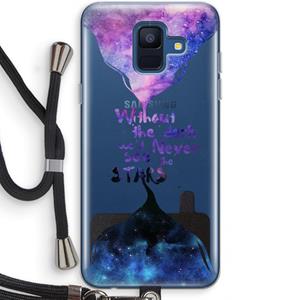 CaseCompany Stars quote: Samsung Galaxy A6 (2018) Transparant Hoesje met koord