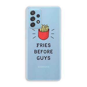 CaseCompany Fries before guys: Samsung Galaxy A73 Transparant Hoesje