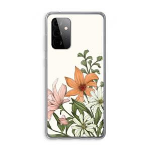 CaseCompany Floral bouquet: Samsung Galaxy A72 Transparant Hoesje