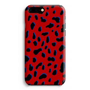 CaseCompany Red Leopard: iPhone 8 Plus Volledig Geprint Hoesje