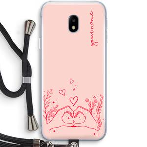 CaseCompany Love is in the air: Samsung Galaxy J3 (2017) Transparant Hoesje met koord