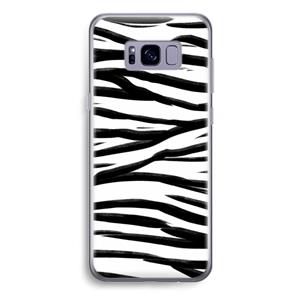 CaseCompany Zebra pattern: Samsung Galaxy S8 Plus Transparant Hoesje