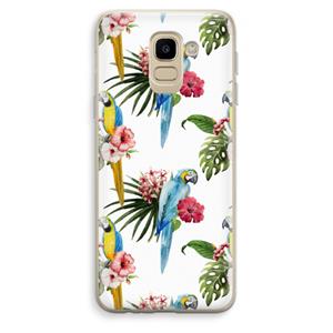 CaseCompany Kleurrijke papegaaien: Samsung Galaxy J6 (2018) Transparant Hoesje