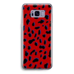CaseCompany Red Leopard: Samsung Galaxy S8 Plus Transparant Hoesje
