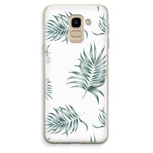 CaseCompany Simple leaves: Samsung Galaxy J6 (2018) Transparant Hoesje