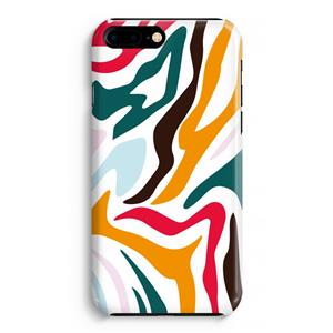 CaseCompany Colored Zebra: iPhone 8 Plus Volledig Geprint Hoesje