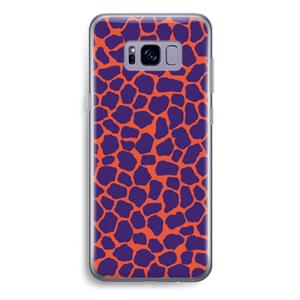 CaseCompany Purple Giraffe: Samsung Galaxy S8 Plus Transparant Hoesje