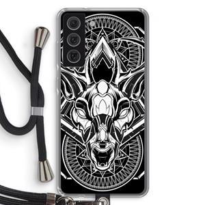 CaseCompany Oh Deer: Samsung Galaxy S21 FE Transparant Hoesje met koord