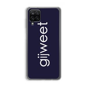 CaseCompany Gijweet: Samsung Galaxy A12 Transparant Hoesje