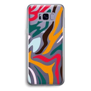 CaseCompany Colored Zebra: Samsung Galaxy S8 Plus Transparant Hoesje