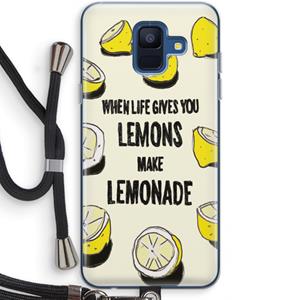 CaseCompany Lemonade: Samsung Galaxy A6 (2018) Transparant Hoesje met koord