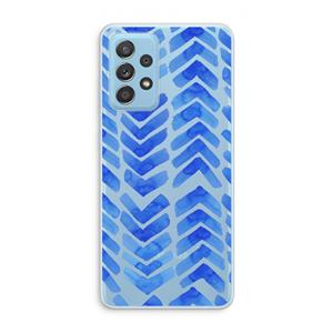 CaseCompany Blauwe pijlen: Samsung Galaxy A73 Transparant Hoesje