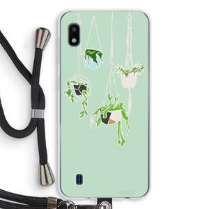 CaseCompany Hang In There: Samsung Galaxy A10 Transparant Hoesje met koord