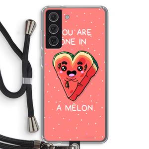 CaseCompany One In A Melon: Samsung Galaxy S21 FE Transparant Hoesje met koord