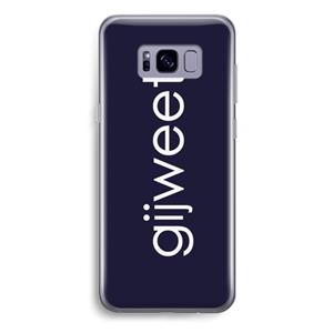 CaseCompany Gijweet: Samsung Galaxy S8 Plus Transparant Hoesje