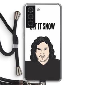 CaseCompany Let It Snow: Samsung Galaxy S21 FE Transparant Hoesje met koord