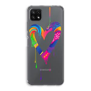CaseCompany Melts My Heart: Samsung Galaxy A22 5G Transparant Hoesje