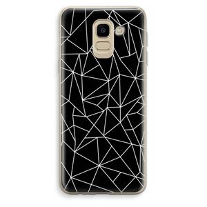 CaseCompany Geometrische lijnen wit: Samsung Galaxy J6 (2018) Transparant Hoesje
