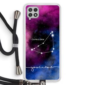 CaseCompany Sterrenbeeld - Donker: Samsung Galaxy A22 4G Transparant Hoesje met koord