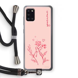 CaseCompany Giving Flowers: Samsung Galaxy A31 Transparant Hoesje met koord