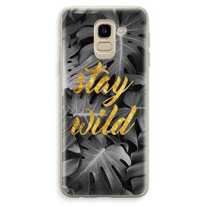 CaseCompany Stay wild: Samsung Galaxy J6 (2018) Transparant Hoesje