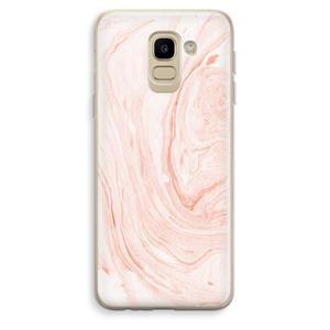 CaseCompany Peach bath: Samsung Galaxy J6 (2018) Transparant Hoesje