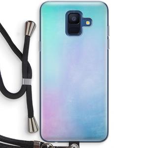 CaseCompany mist pastel: Samsung Galaxy A6 (2018) Transparant Hoesje met koord