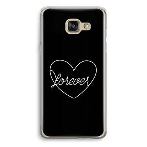 CaseCompany Forever heart black: Samsung Galaxy A5 (2016) Transparant Hoesje