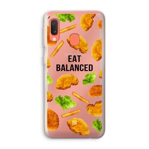 CaseCompany Eat Balanced: Samsung Galaxy A20e Transparant Hoesje
