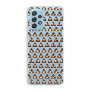 CaseCompany Poop emoji: Samsung Galaxy A73 Transparant Hoesje
