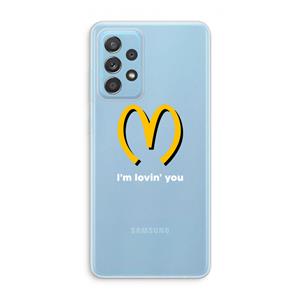 CaseCompany I'm lovin' you: Samsung Galaxy A73 Transparant Hoesje