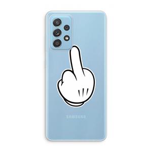 CaseCompany Middle finger white: Samsung Galaxy A73 Transparant Hoesje