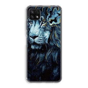 CaseCompany Darkness Lion: Samsung Galaxy A22 5G Transparant Hoesje