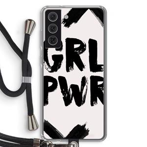 CaseCompany Girl Power #2: Samsung Galaxy S21 FE Transparant Hoesje met koord