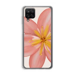 CaseCompany Pink Ellila Flower: Samsung Galaxy A12 Transparant Hoesje