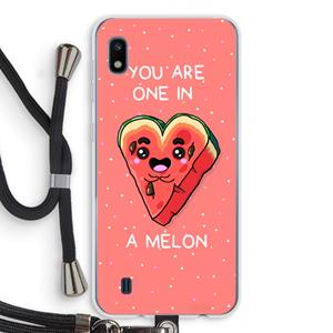 CaseCompany One In A Melon: Samsung Galaxy A10 Transparant Hoesje met koord