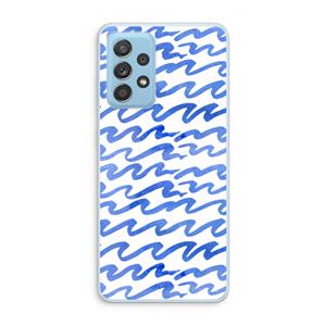 CaseCompany Blauwe golven: Samsung Galaxy A73 Transparant Hoesje