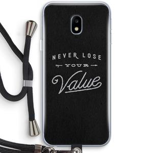 CaseCompany Never lose your value: Samsung Galaxy J3 (2017) Transparant Hoesje met koord