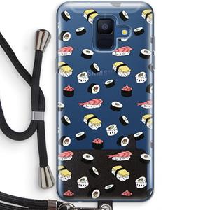 CaseCompany Sushi time: Samsung Galaxy A6 (2018) Transparant Hoesje met koord